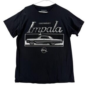 Chemistry Shirt Mens‎ Large Black Chevrolet Impala Car Graphic T-Shirt Tagless